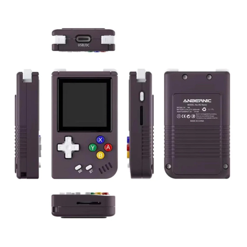 Anbernic RG Nano 128GB +8000 Games Console - Purple - جهاز ألعاب